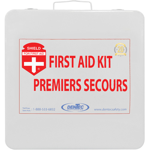 Trousse de premiers soins Shield, R&eacute;pond ou surpasse la norme CSA Z1220-24 type 2 environnements &agrave; faible risque, Moyen (26-50 travailleurs) Mukwa Safety Services
