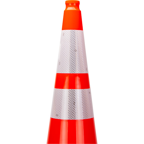 Premium Traffic Cone, 36", Orange, 4" & 6" Reflective Collar(s) Mukwa Safety Services