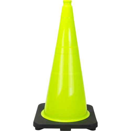 Premium Traffic Cone, 28", Lime Green Mukwa Safety Services