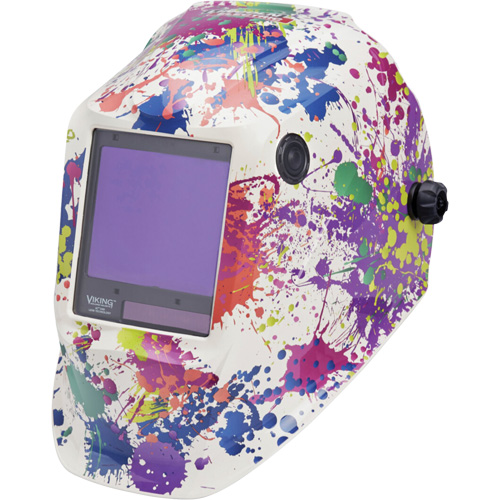 VIKING 3350 Creative Spark Welding Helmet, 3.74" L x 3.34" W View Area, 5 - 13 Shade Range Mukwa Safety Services