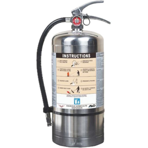 Extincteur pour la protection contre l'incendie de pile Lithium-ion, AVD, Capacit&eacute; 6 L Mukwa Safety Services