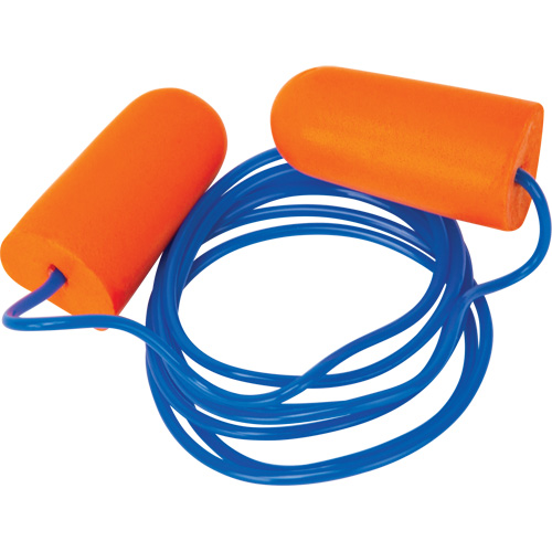 Foam Earplugs, Pair - Polybag, Corded Mukwa Safety Services