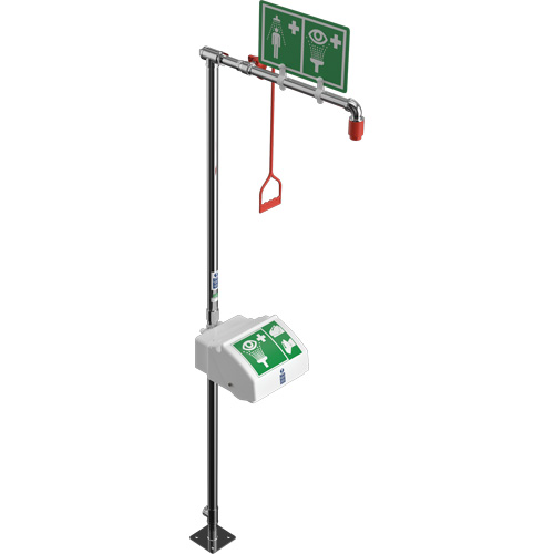 Combination Shower with Closed ABS Bowl & Bottom Inlet, Pedestal Mukwa Safety Services