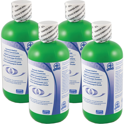 Additif pour pr&eacute;server l'eau dans les douches oculaires d'urgence autonomes, Canada, paquet de 4, 8 oz Mukwa Safety Services