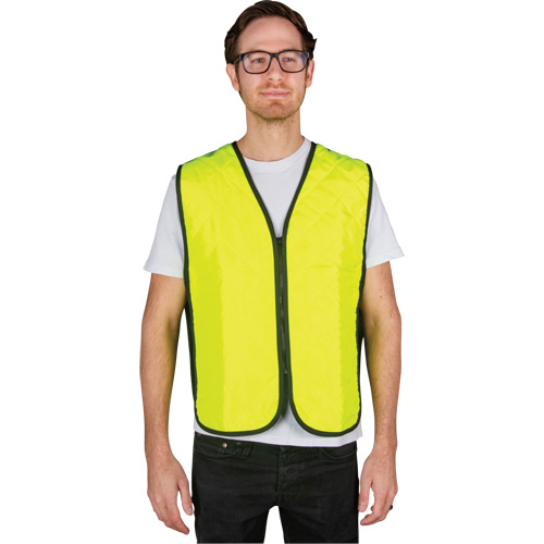 Evaporative Cooling Vest, Medium, High Visibility Lime-Yellow Mukwa Safety Services