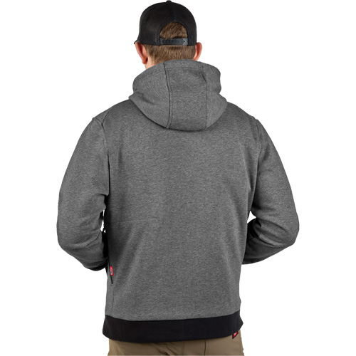 M12 Heated Hoodie with Battery, Men's, Large, Grey, Poly-Cotton Mukwa Safety Services