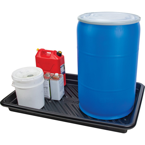 Plateau pour les d&eacute;versements, 30" lo x 48" la x 4,5" h, Cap. de d&eacute;versement 30 gal. US Mukwa Safety Services