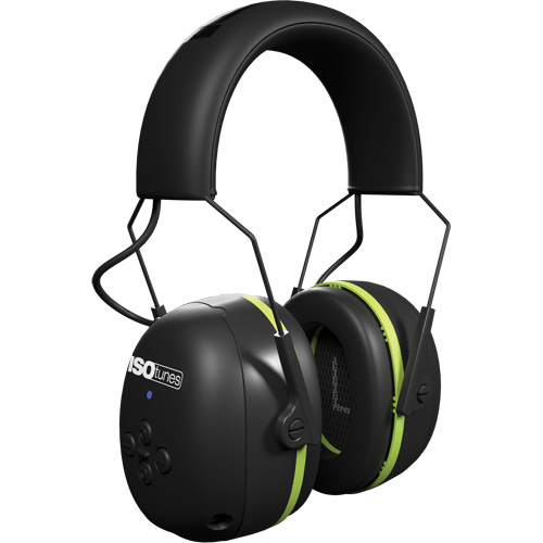 Black & Green Air Defender Bluetooth Earmuffs, Headband Style, 24 dB Mukwa Safety Services