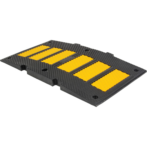Middle Speed Hump, Rubber, 2' L x 8" W x 1-1/4" H Mukwa Safety Services