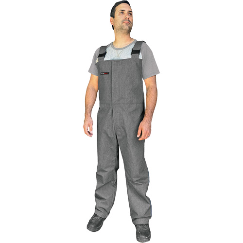 CoreMAX FR Bib Overall, Medium, Grey Mukwa Safety Services