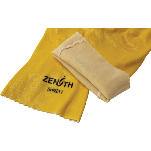 Rough-Finish Chemical-Resistant Gloves, Size 9, 12" L, PVC, Interlock Inner Lining, 47-mil Mukwa Safety Services