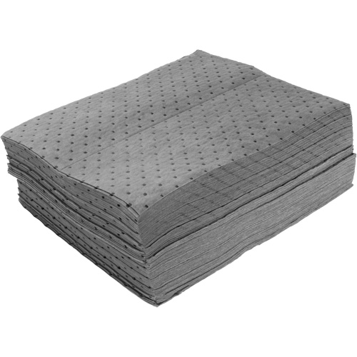 Bonded Sorbent Pads, Universal, 15" x 19", 8 gal. Absorbancy Mukwa Safety Services