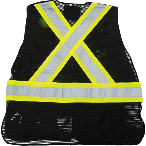 Veste d'arpenteur conforme aux normes de la CSA, Noir, Moyen, Polyester Mukwa Safety Services