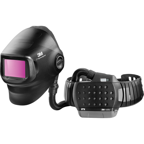 Speedglas G5-01 Heavy-Duty Welding Helmet with Adflo PAPR Assembly, Welding Helmet, Lithium-Ion Battery Mukwa Safety Services