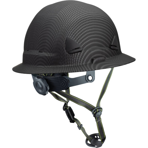 Casque Fibre Metal de style escalade avec bordure compl&egrave;te, R&eacute;pond aux normes CSA type 2, Suspension Rochet, Non ventil&eacute; Mukwa Safety Services