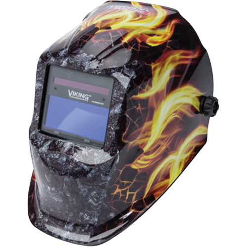 VIKING 1740 Ignition Auto-Darkening Welding Helmet, 3.78" L x 1.67" W View Area, 9 - 13 Shade Range Mukwa Safety Services