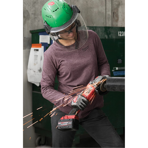 FREEFLEX Long-Sleeve Hybrid T-Shirt, Women's, X-Small, Purple Mukwa Safety Services