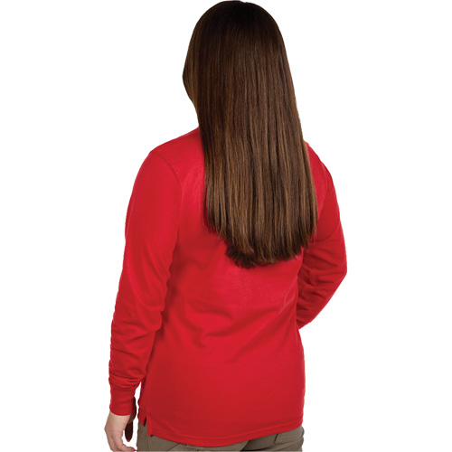 GRIDIRON Long Sleeve Logo T-Shirt, Women's, X-Small, Red Mukwa Safety Services