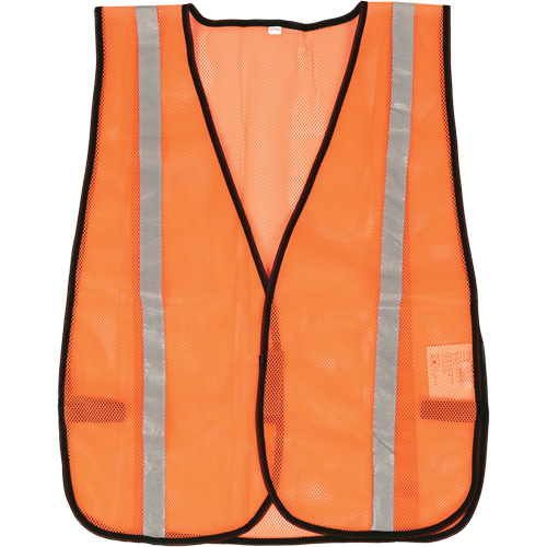 Compact Mesh Safety Vest, High Visibility Orange, Polyester Mukwa Safety Services