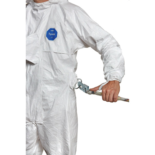 Combinaison jetable compatible avec harnais, Petit, Blanc, Tyvek 500 Mukwa Safety Services