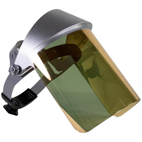 Visi&egrave;re r&eacute;fl&eacute;chissant la chaleur, Polycarbonate, Suspension Rochet Mukwa Safety Services