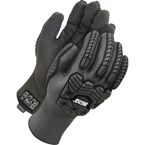 Gants antichocs doubl&eacute;s r&eacute;sistants &agrave; la coupe Deny, 7, Paume en Microfibre, Poignet &eacute;lastique Mukwa Safety Services