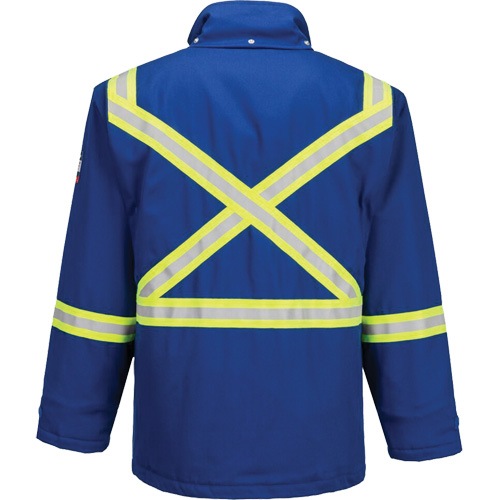 Bizflame&reg; 88/12 Insulated Winter Parka, Blue, Medium (Tall) Mukwa Safety Services