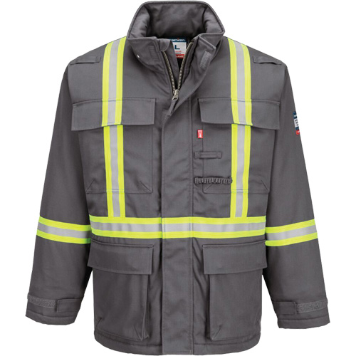 Parka dhiver isol&eacute;e 88/12 Bizflame, Gris, Moyen (grande taille) Mukwa Safety Services