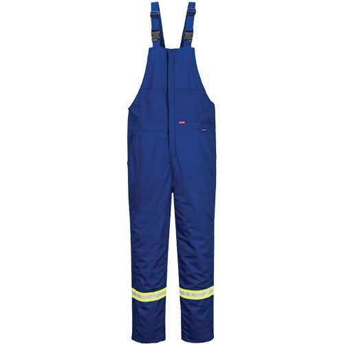 Bizflame&reg; 88/12 Insulated Bib Pants, Cotton/Nylon, Medium (Tall), Blue Mukwa Safety Services