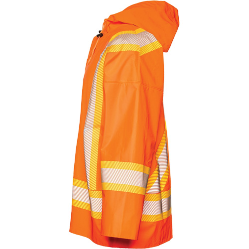 R804 Hurricane Rain Jacket, Small, High Visibility Orange Mukwa Safety Services