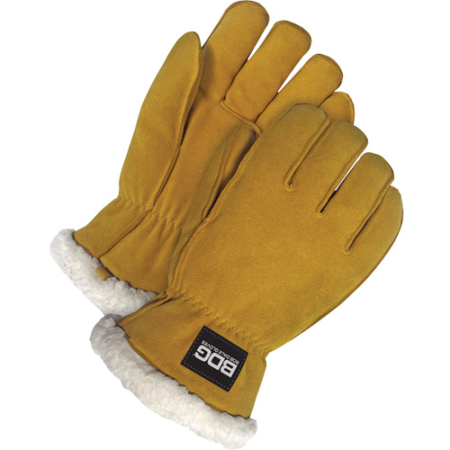 Gants de conducteur, Moyen, Paume en Cuir de daim refendu, Tissu-laine Mukwa Safety Services