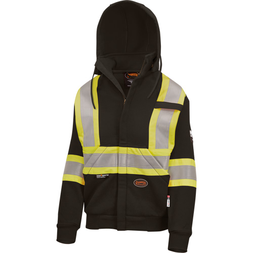 Heavyweight Safety Hoodie, Women's, X-Small, Black Mukwa Safety Services
