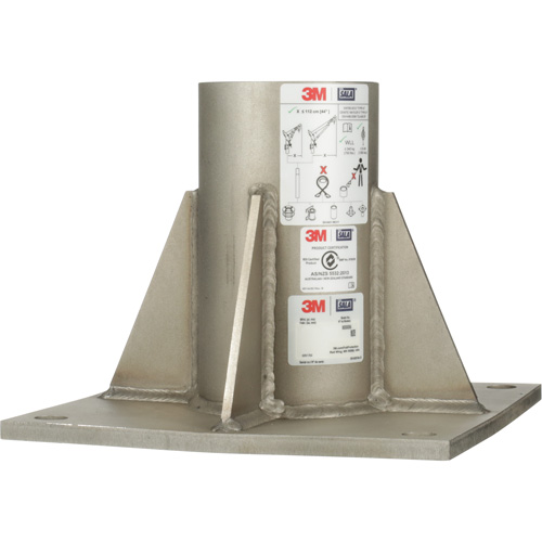 DBI-SALA&reg; Confined Space Floor Mount High Capacity Davit Mast Base, Stainless Steel Mukwa Safety Services