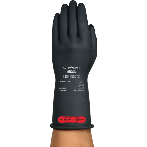 ActivArmr&reg; RIG R011BUL Ultra-Lightweight Electrical Insulated Gloves, ASTM Class 0, Size 11, 11" L Mukwa Safety Services