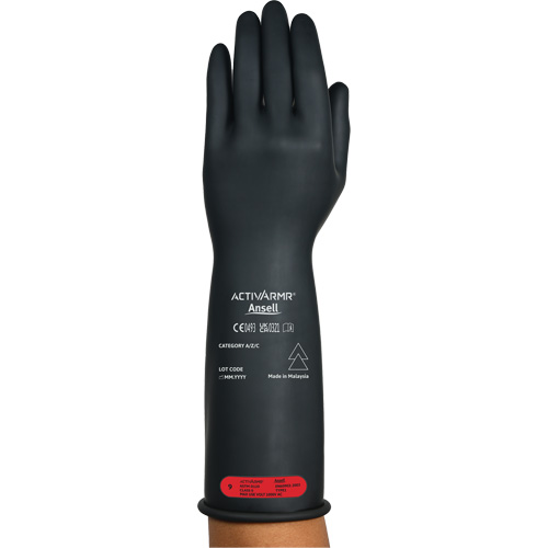 ActivArmr&reg; RIG R014BUL Ultra-Lightweight Electrical Insulated Gloves, ASTM Class 0, Size 8, 14" L Mukwa Safety Services