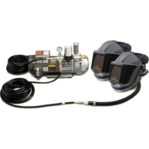 2-Worker MAXSHIELD&reg; Supplied Air Shield & Flip-Front Welding System Mukwa Safety Services