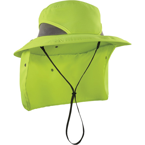 Chapeau de garde forestier 8934 Chill-Its avec prot&egrave;ge-nuque, petit/moyen, Lime haute visibilit&eacute; Mukwa Safety Services