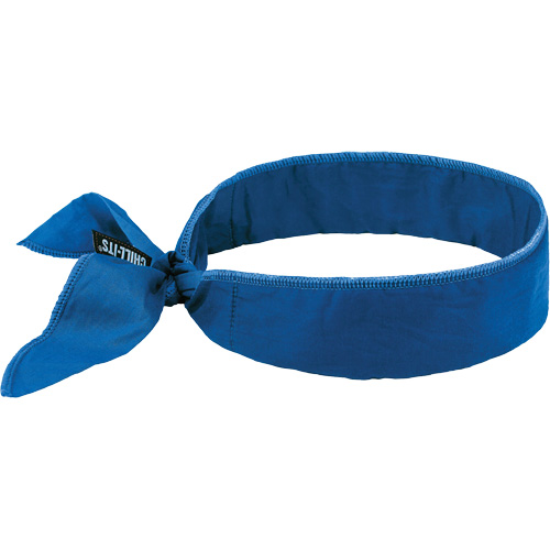 Bandeau de refroidissement Chill-Its 6702 avec polym&egrave;res int&eacute;gr&eacute;s et fermeture &agrave; nouer, Bleu Mukwa Safety Services