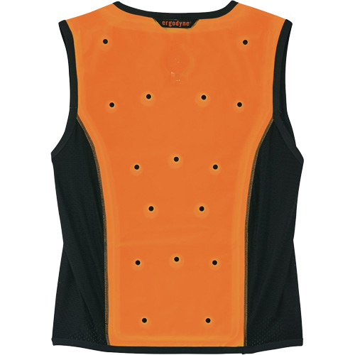 Chill-Its 6685 Dry Evaporative Cooling Vest with Zipper Closure, 2X-Large, Orange Mukwa Safety Services
