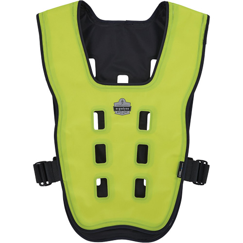 Chill-Its 6685 Dry Evaporative Cooling Vest with Zipper Closure, 2X-Large/3X-Large, High Visibility Lime-Yellow Mukwa Safety Services