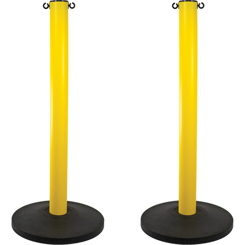 Montant industriel, Hauteur de 37", Jaune Mukwa Safety Services