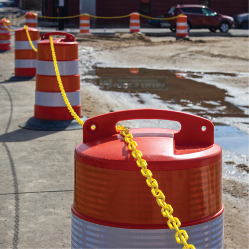 Chaîne de barri&egrave;re en plastique, Vert, Maillon de 2", 100' de long Mukwa Safety Services