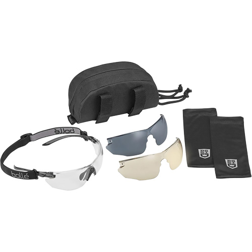 Combat Safety Glasses Kit, Clear/Copper/Smoke Lens, Anti-Fog/Anti-Scratch, ANSI Z87+ Mukwa Safety Services