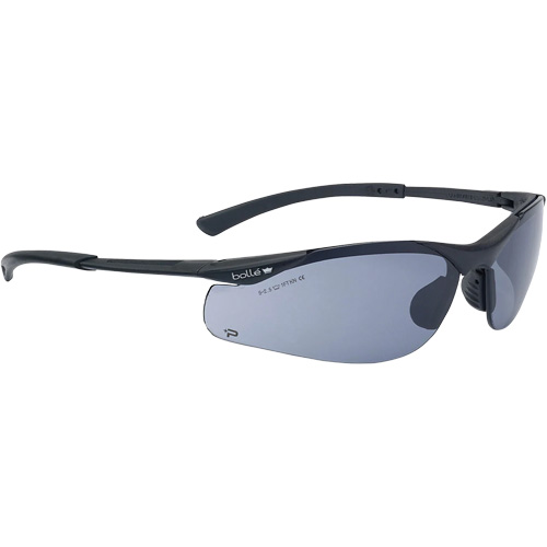 Contour BSSI Safety Glasses, Brown/Smoke Lens, Anti-Fog/Anti-Scratch, ANSI Z87+ Mukwa Safety Services