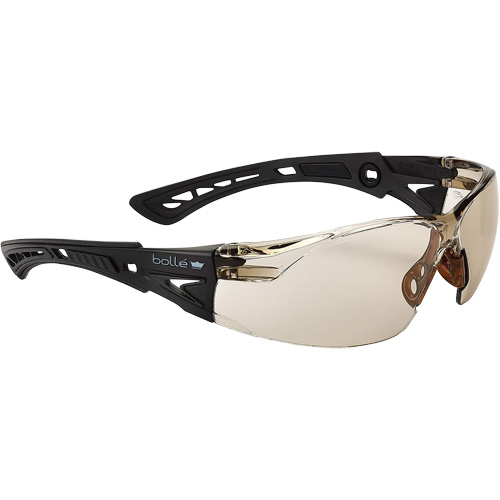 Rush+ BSSI Safety Glasses, Brown/Copper Lens, Anti-Fog/Anti-Scratch, ANSI Z87+ Mukwa Safety Services