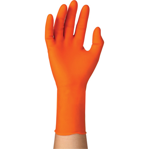 Gants jetables TOUCHNTUFF 93-800, 10/9,5, Latex/N&eacute;opr&egrave;ne/Nitrile, 23,6-mils, Sans poudre, Orange Mukwa Safety Services