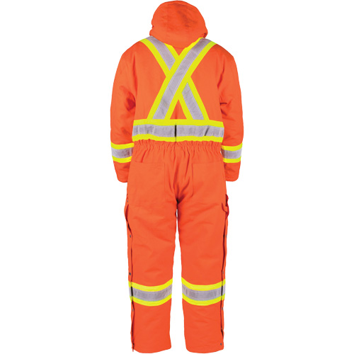 Salopette en canevas doubl&eacute;e haute visibilit&eacute;, 2T-Grand, Orange haute visibilit&eacute; Mukwa Safety Services