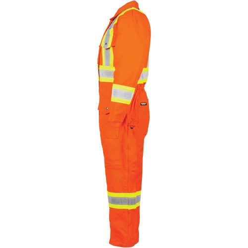 Salopette en canevas doubl&eacute;e haute visibilit&eacute;, 2T-Grand, Orange haute visibilit&eacute; Mukwa Safety Services