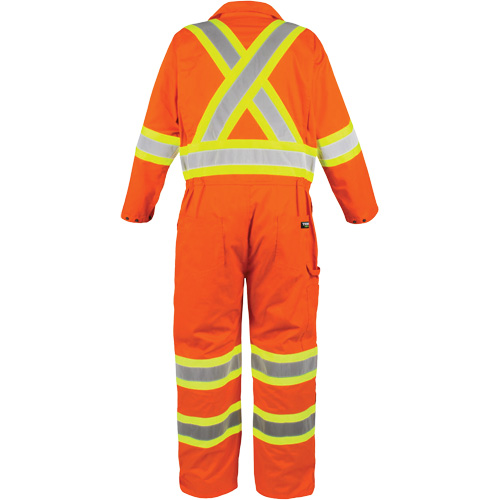 High-Visibility Unlined Coveralls, Medium, High Visibility Orange Mukwa Safety Services