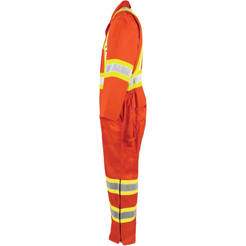 High-Visibility Unlined Coveralls, Medium, High Visibility Orange Mukwa Safety Services